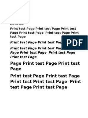 Print Test | PDF