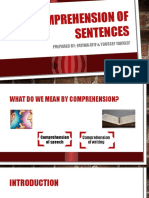 Comprehension of Sentences