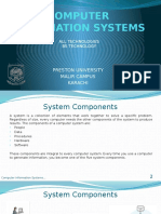 Computer Information Systems: Preston University Malir Campus Karachi