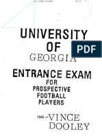 UGA Entrance Exam