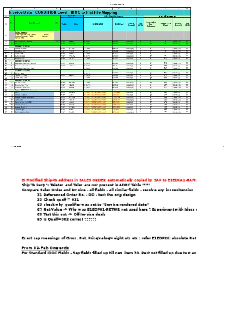 IDOC to Flat File Mapping Guide | PDF | Data | Data Management