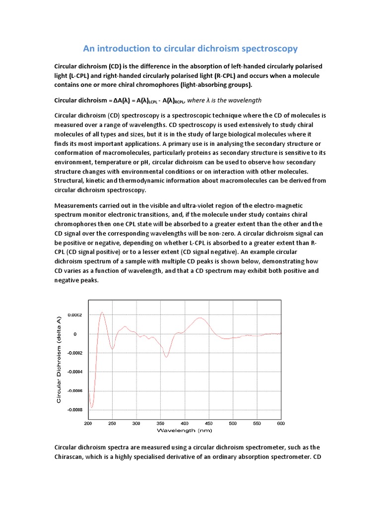 CD Spectros PDF | PDF | Polarization (Waves) | Chirality (Chemistry)