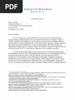 Elizabeth Warren and Elijah Cumming's Letter to the Comptroller General
