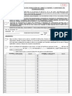 Declaración Jurada de Duración de Obra O Faena Y Cantidad de Trabajadores