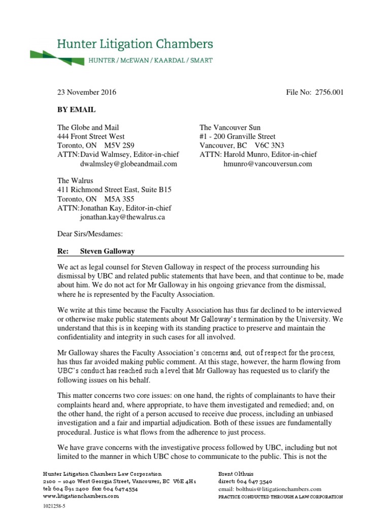 Galloway Lawyer Letter Download Free PDF Government Information