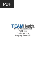 Team Health Stock Report