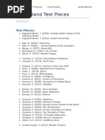 Brass Band Test Pieces List