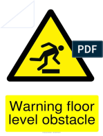 Warning Floor Level Obstacle