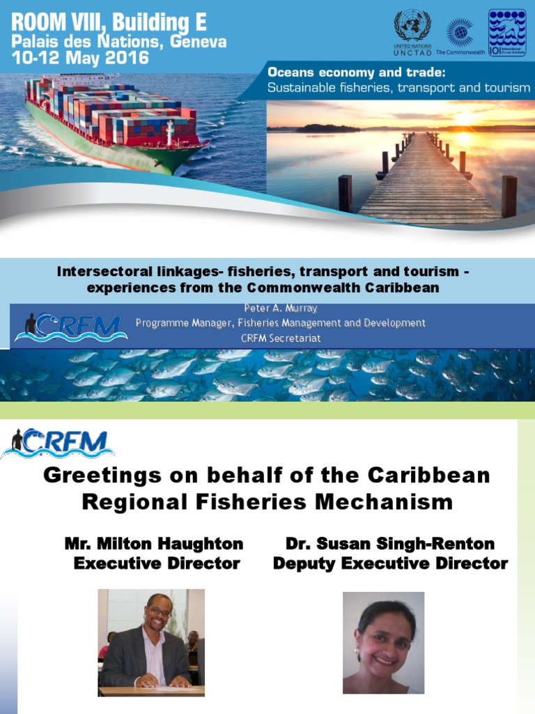Intersectoral Linkages Fisheries, Transport and Tourism Experiences