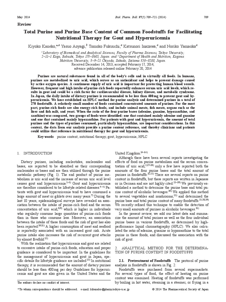 pdfpdf gout foods