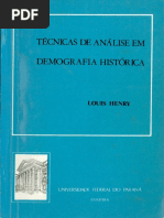 HENRY, Louis. Técnicas de Análise Em Demografia Histórica. Curitiba, UFPR, 1977