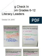 Conferring - Oct Check in Report From Grades 6-12 Literacy Leaders