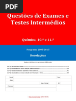 Q 10-11 Ano (Com SOLUÇÕES, Todas as Unidades), Banco de Questoes Com Itens de Exames