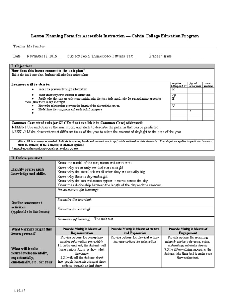 Lessonplanreviewandtest | PDF | Lesson Plan | Pedagogy