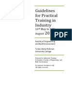 Guidelines For Practical Training in Industry 2016 (DPM & DQS) - For Students