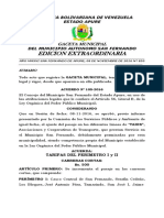 GACETA Nº 850-2016, Aumento de Los Taxis del municipio San Fernando.