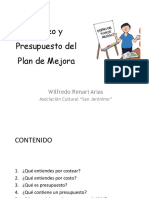 4 Costeo y Presupuesto Del Plan de Mejora Wilfredo Rimari