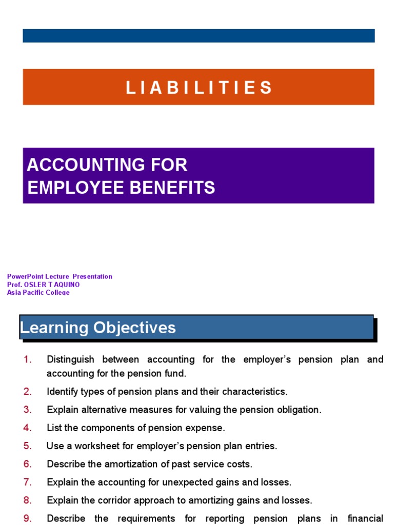 Accounting for Employee Pension Benefits | PDF | Defined Benefit ...