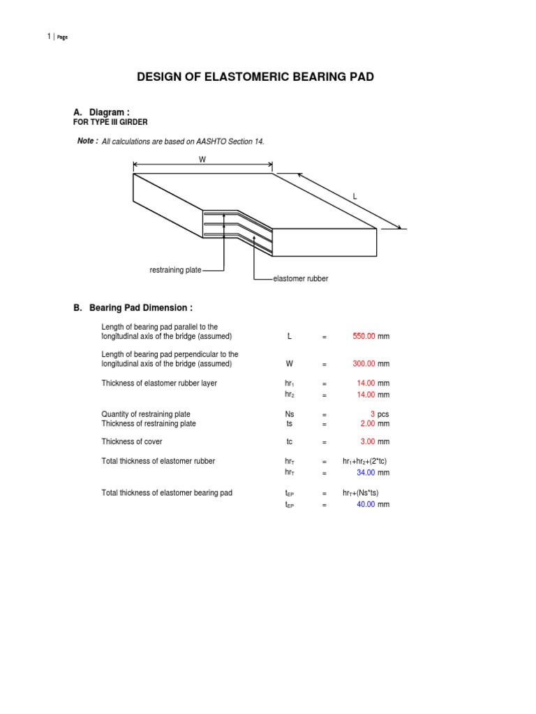 Bearing Pad Design PDF Stress (Mechanics) Deformation (Mechanics)