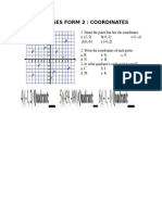 Exercises Form 2: Coordinate Problems