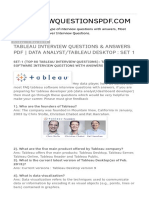 Tableau Interview Questions & Answers PDF - Data Analyst/Tableau Desktop: Set 1