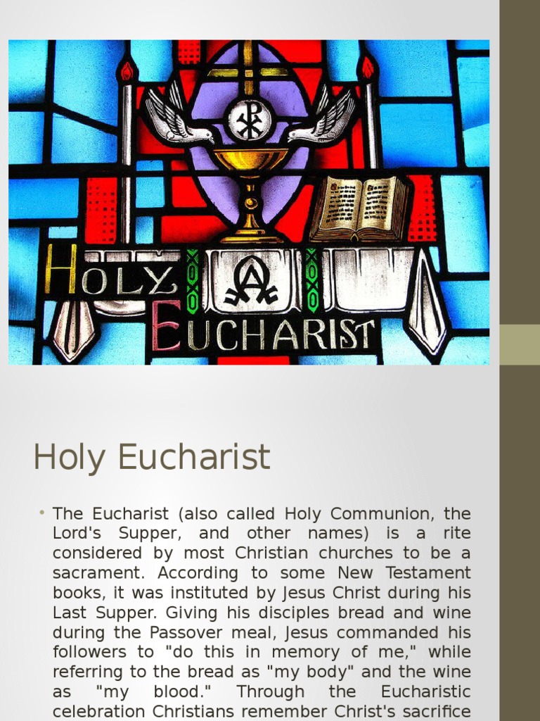 Holy Eucharist Pdf