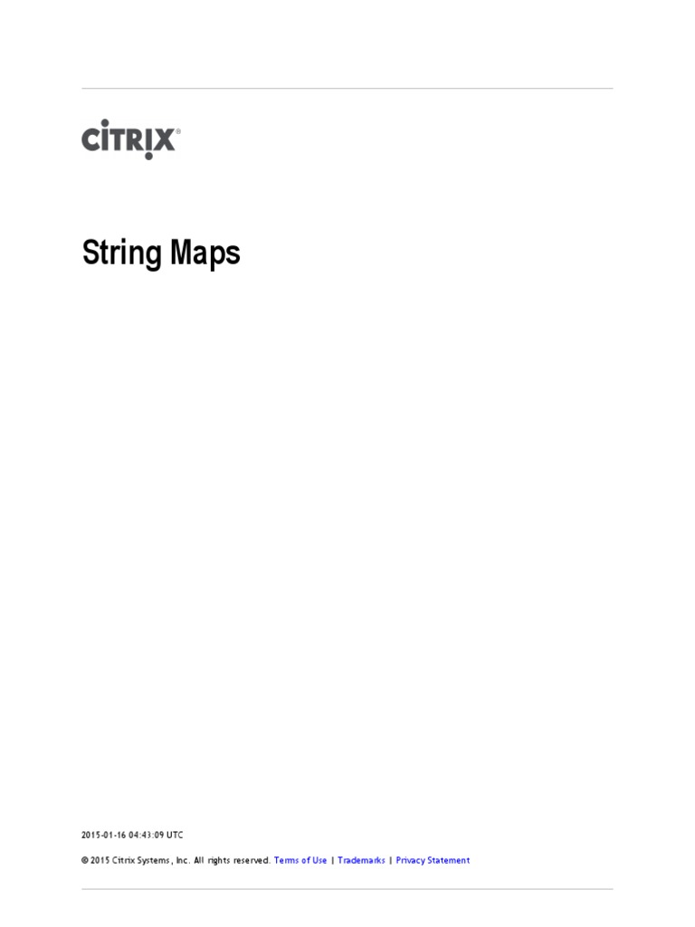 String Maps: Terms of Use Trademarks Privacy Statement | PDF | String ...