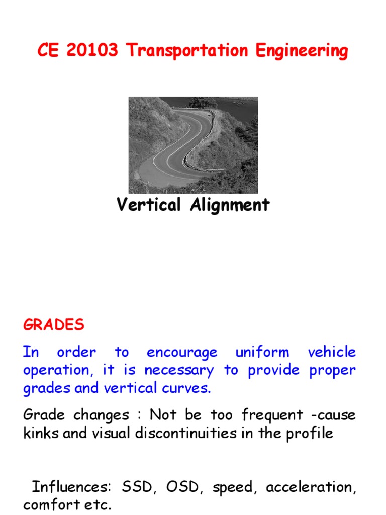 Vertical Alignment 1 UG | PDF | Civil Engineering | Transportation ...