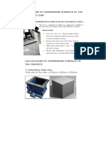 CALCULATIONS of COMPRESSIVE STRENGTH OF THE CONCRETE PDF