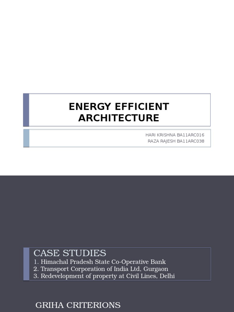 Energy Efficient Building Case Studies | PDF | Fly Ash | Reclaimed Water