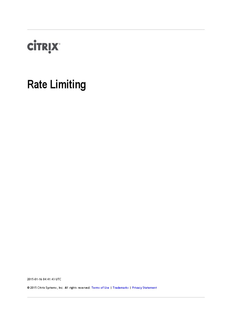 NetScaler 10.5 Rate Limiting | PDF | Domain Name System | Load ...