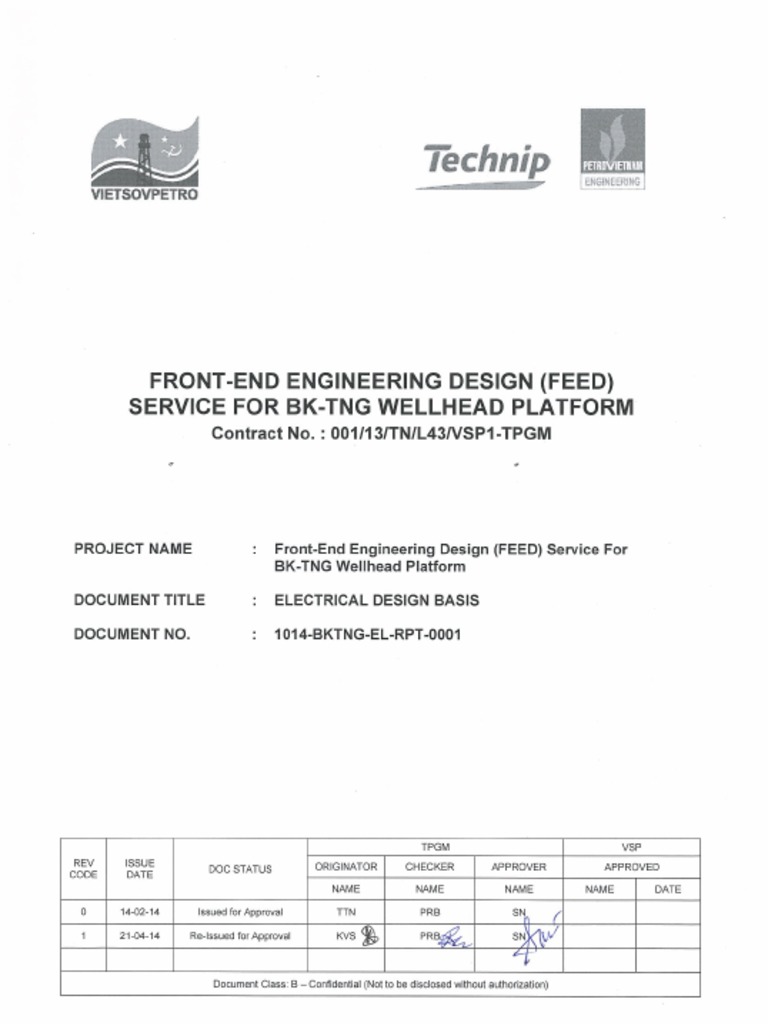 Offshore Platform Electrical Design Report | PDF | Electrical Wiring ...