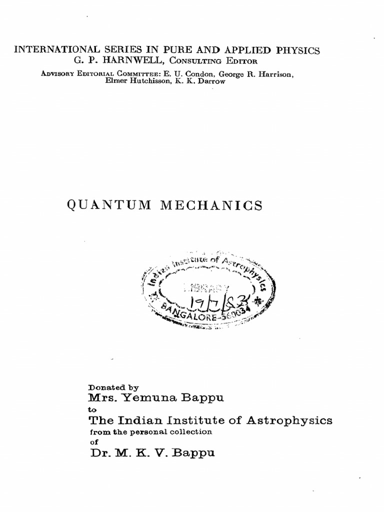 Schiff L.I. Quantum Mechanics (MGH, 1949) (T) (417s) PDF | PDF