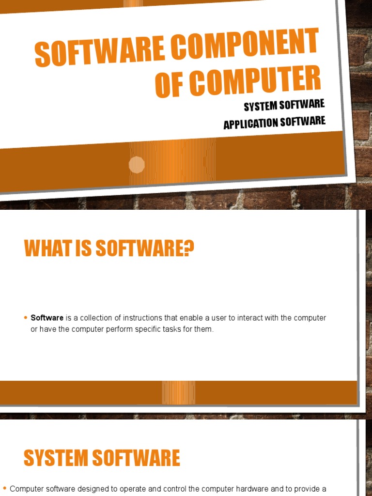 Software Component of Computer | PDF | Operating System | System Software