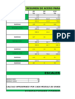 Total Cuantificacion de Aceros en La Estructura