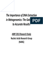 The Importance of DNA Extraction in Metagenomics