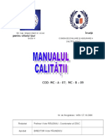 Manualul Calitatii Dacia - 2013