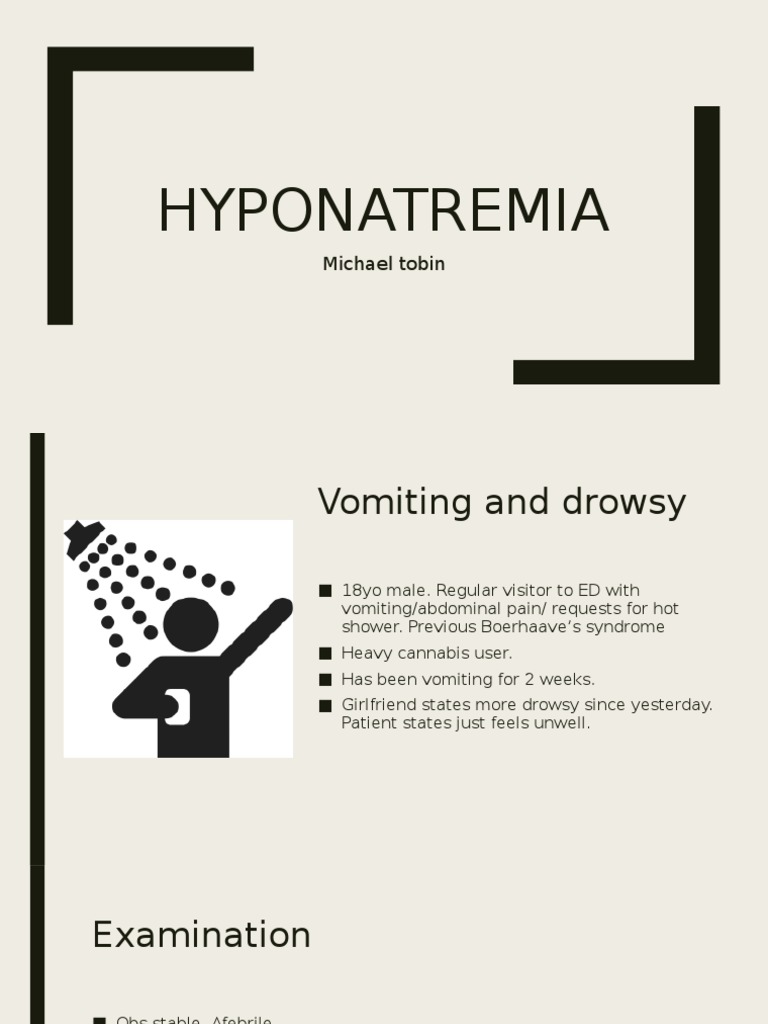 Hyponatremia: Michael Tobin | PDF | Medical Specialties | Clinical Medicine