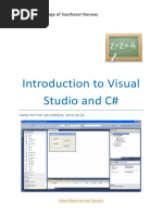 Introduction To Visual Studio and CSharp