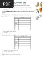 12ITB1 - I Verbi ‘Venire’, ‘Uscire’ e ‘Dire’
