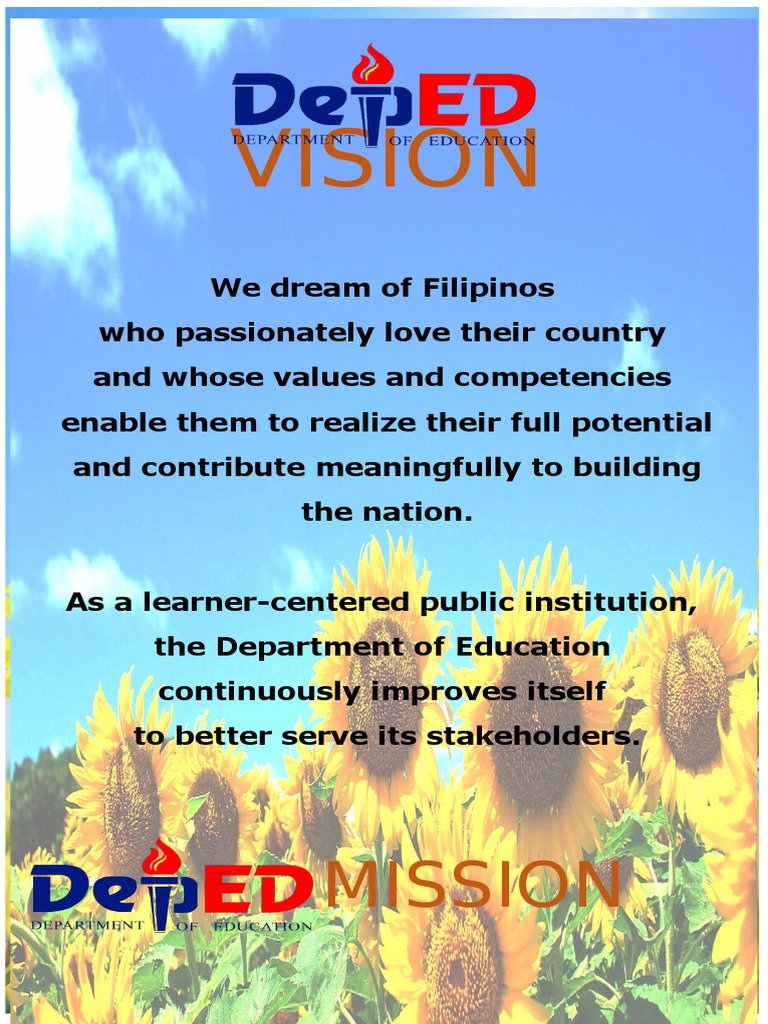 Deped Vision, Mission, Goals