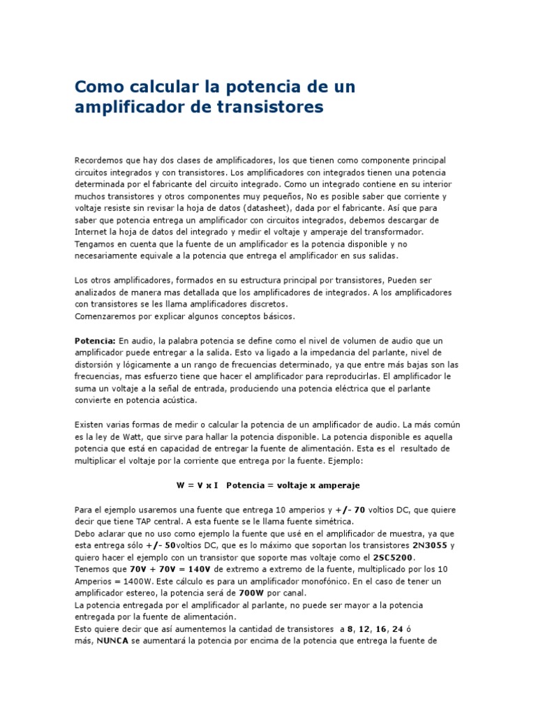 c-lculo-de-potencia-en-amplificadores-pdf-amplificador-transistor