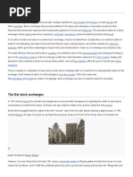 Stock Exchange: The First Stock Exchanges