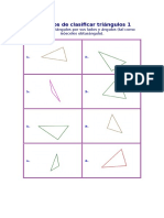 Ejercicios de Clasificar Triángulos 1