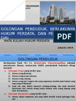 2 - Golongan Penduduk, Penundukan, Dan Berlakunya Hukum Perdata