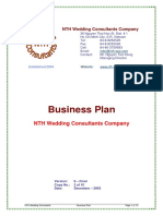 Sample Business Plan NTH Wedding Consultants