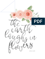 The Earth Laughs in Flowers Watercolor Print