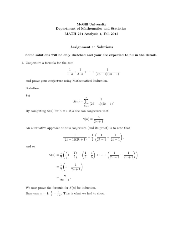 MATH 254 Solutions 1 | PDF | Trigonometric Functions | Teaching Mathematics