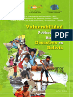 Vulnerabilidad Poblacional Al Riesgo de Desastres en Bolivia