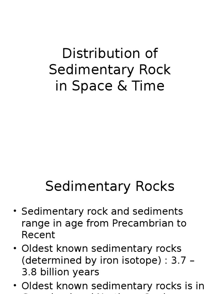 Sedimentary Rock Distribution Overview | PDF | Science & Mathematics